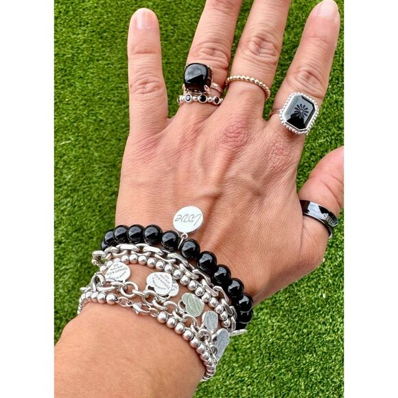 Tiffany & Co. Black Onyx Paloma Picasso Sugar Stack Ring, sz 6 - Picture 1 of 8